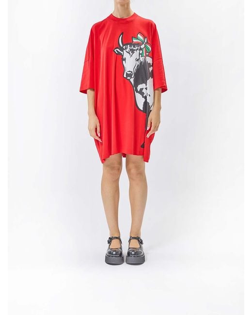 Moschino Red Over Size Dress