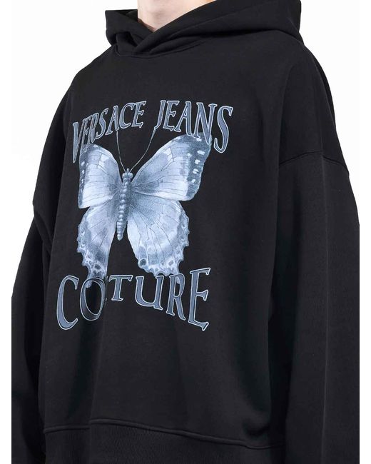 Versace Jeans Couture Blue Butterfly Hoodie for men