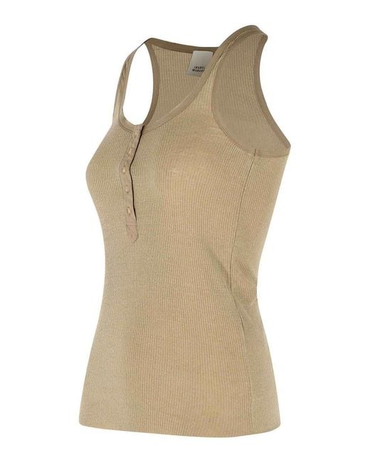 Isabel Marant Natural Helma Ribbed Tank