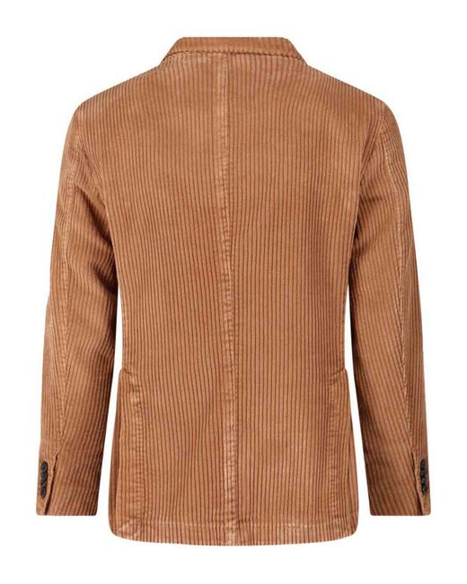 Boglioli Brown Coast Velvet Blazer for men