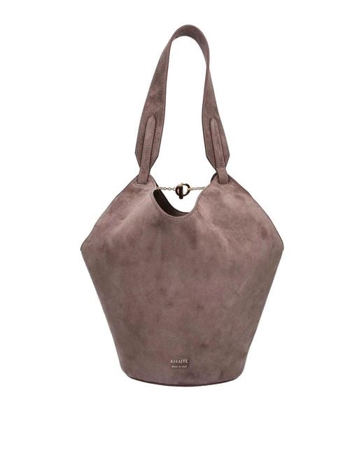 Khaite Brown Mini Lotus Tote Bag