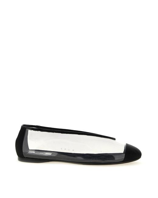 Moschino Black Pvc Ballet Flats