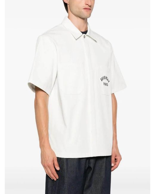 Givenchy White Short Sleeve Shirt for men
