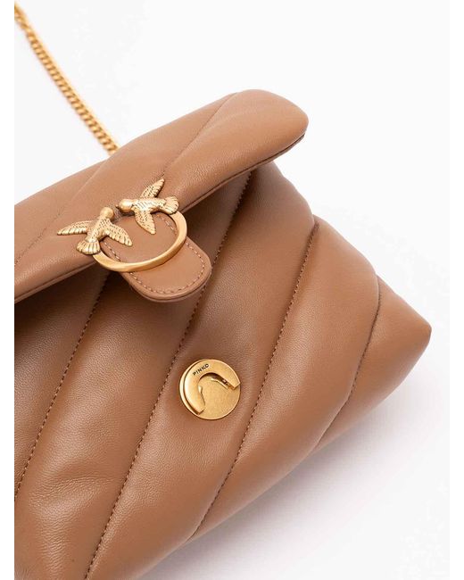 Pinko Brown Love Puff Mini Bag