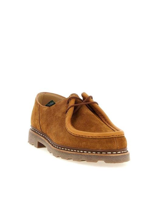 Paraboot Brown Michael Derby Shoes for men