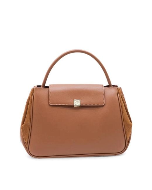 Coccinelle Brown Handbag Smooth Leath/Suede Leath