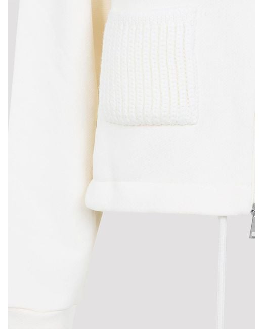 Moncler White Zip Up Jacket