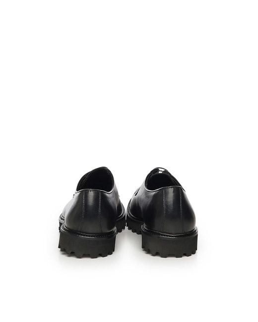 Giuliano Galiano Black Castro Leather Lace-Up Shoe for men