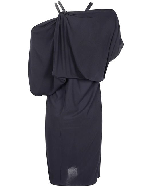 Tom Ford Blue Crepe Jersey Cocktail Dress