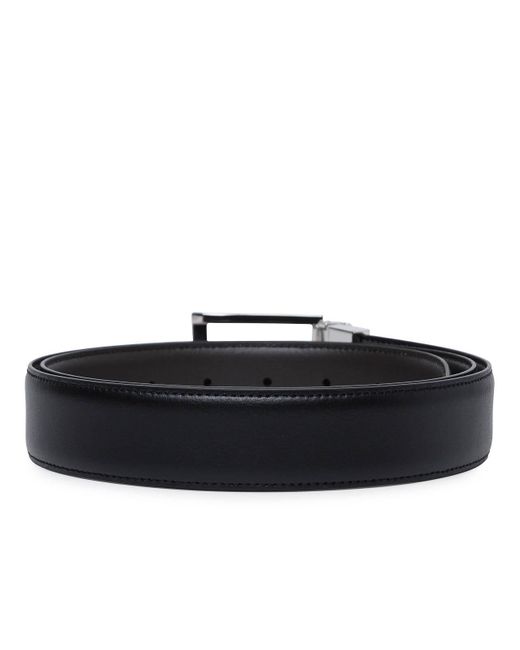 Zegna White Reversible Leather Belt for men