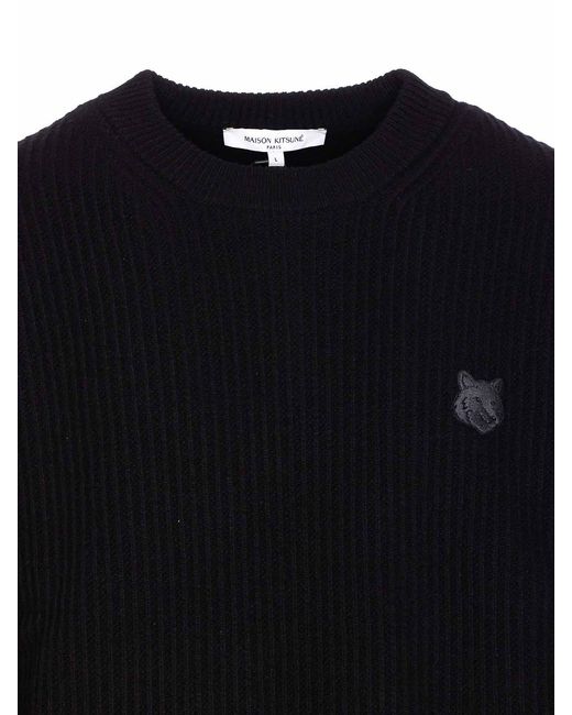 Maison Kitsuné Blue Fox Head Sweater for men