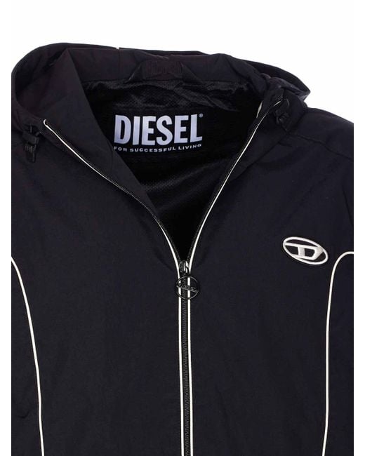 DIESEL Black J-Hives Raincoat for men