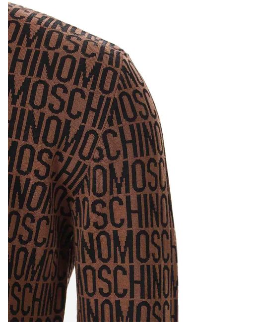Moschino Brown Turtle Neck Logo for men