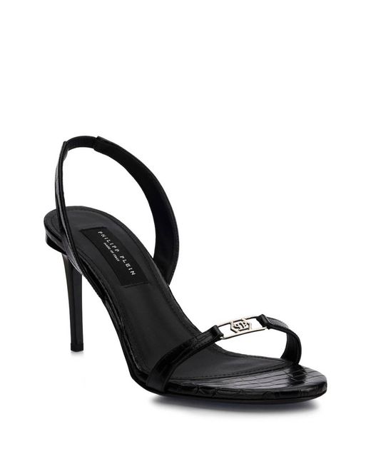 Philipp Plein Metallic Heeled Sandals