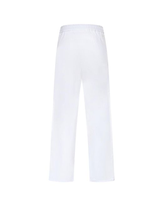 Laminar White Cotton And Nylon Twill Trousers for men