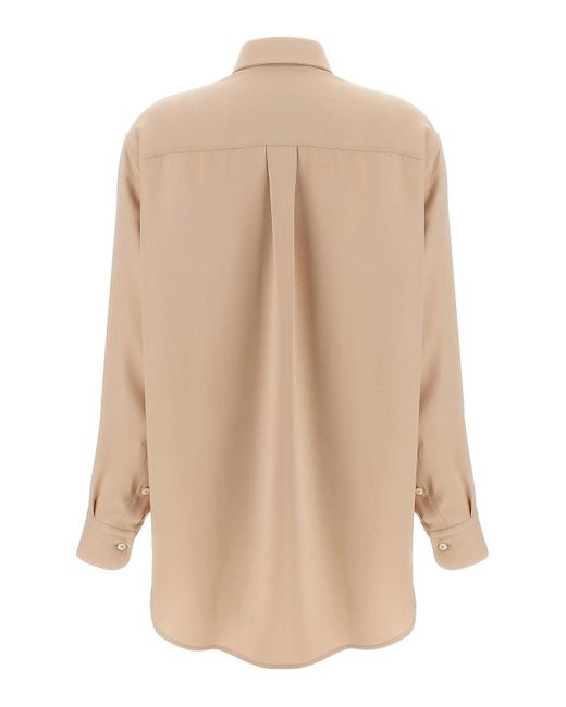 Brioni Natural Cady Silk Shirt