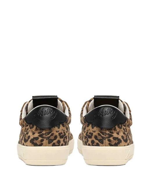 Autry Brown Windscape Low Leoprint Sneakers