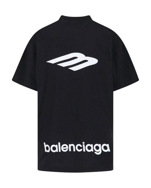 Balenciaga T-Shirt 3B Sports Icon Oversize in Black for Men | Lyst