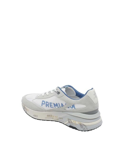 Premiata White Moerun Sneakers for men