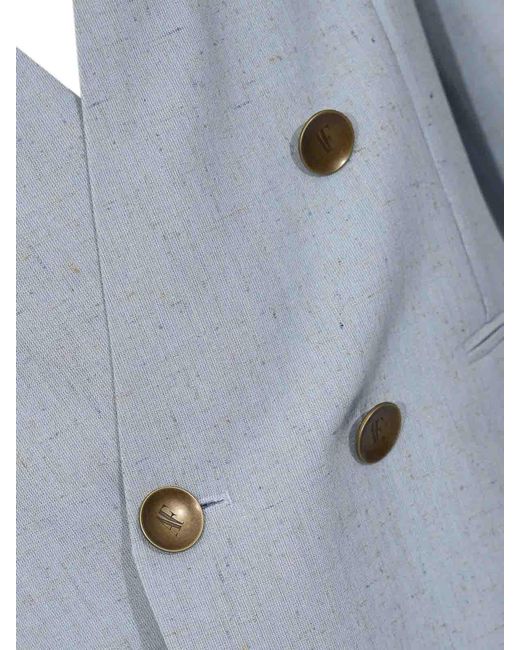 Alberta Ferretti Blue Double-Breasted Jacket