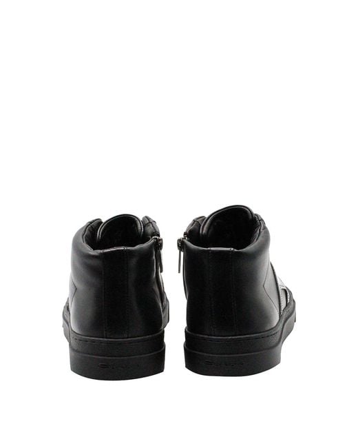 Santoni Black Sneakers for men