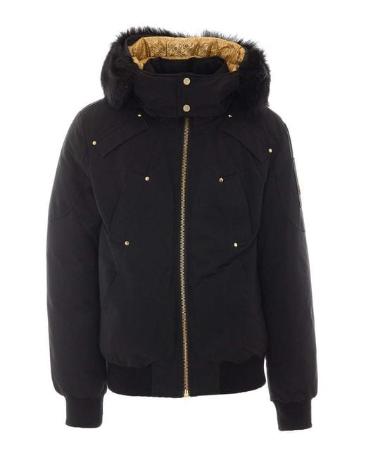 Moose Knuckles Black Ballistic Bomber for men