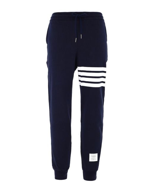 Thom Browne Blue Engineered 4-Bar Tracksuit Bottoms for men