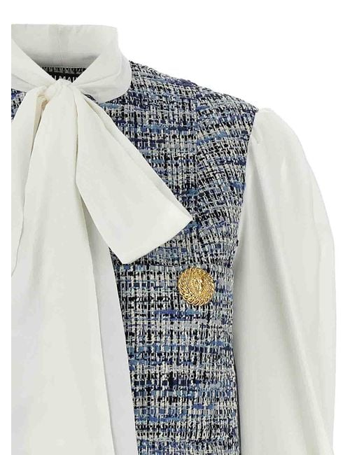 Balmain Blue Tweed Shirt