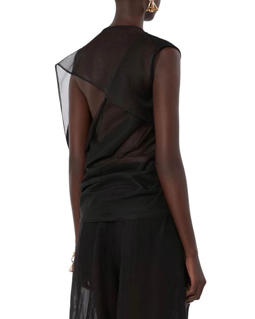 Sportmax Black Asymmetric Top