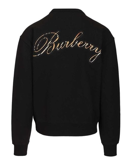 Burberry Black Cotton Sweatshirt for men