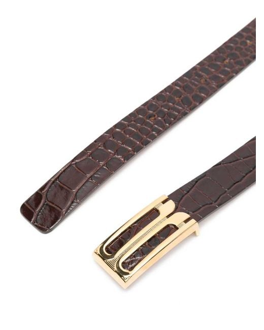 Victoria Beckham Brown Calf Leather Belt