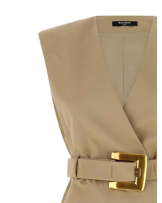 Balmain Natural Anthem Dress