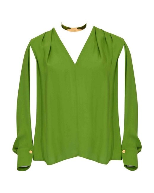 Elisabetta Franchi Green Blouse