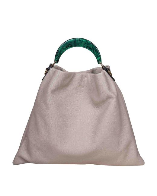 Marni Pink Hobo Bag In Leather