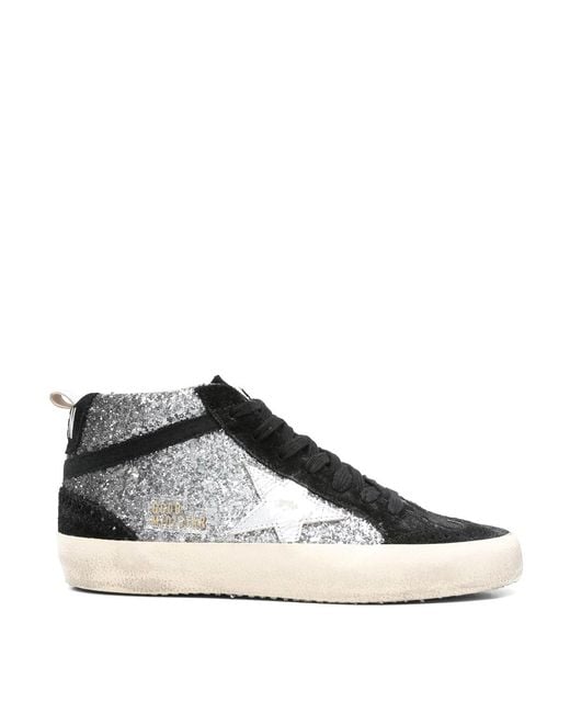 Golden Goose Deluxe Brand Black Mid Star Leather Sneakers