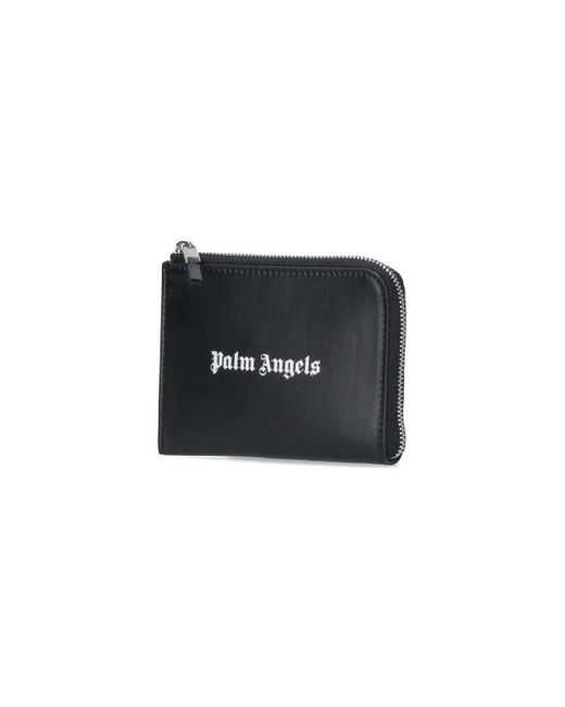 Palm Angels Black Logo Card Holder for men