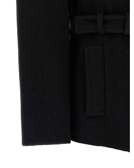 Balmain Black Belted Caban