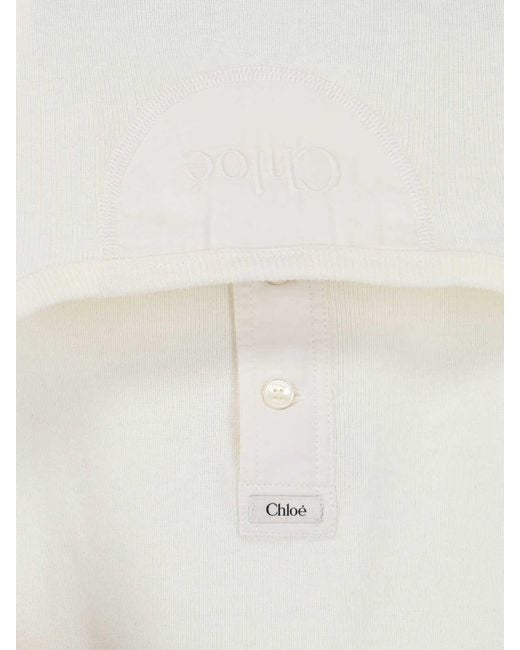 Chloé White Ribbed Sweater