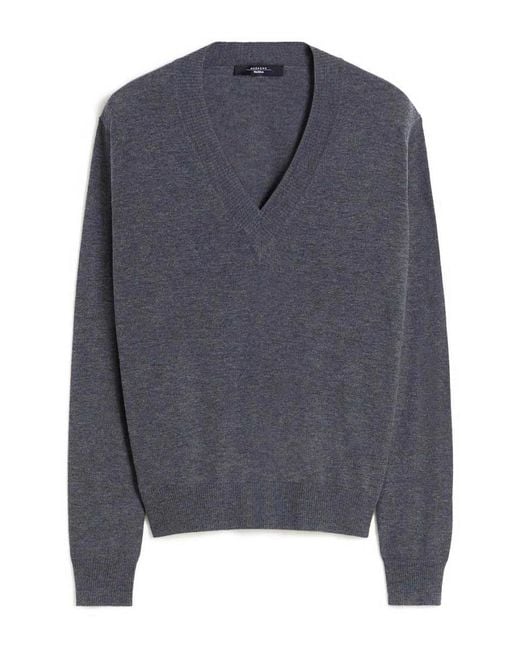 Weekend by Maxmara Gray Estremo Wool And Cashmere Sweater By