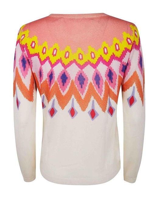 In bed with You Pink Boatneck Printed Jumper