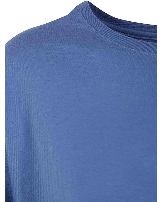 Apuntob Blue Short Sleeves Crew Neck Oversize T-shirt