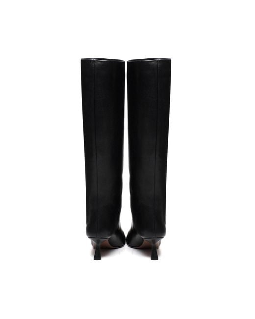 Giuliano Galiano Black Jane Calfskin Boots