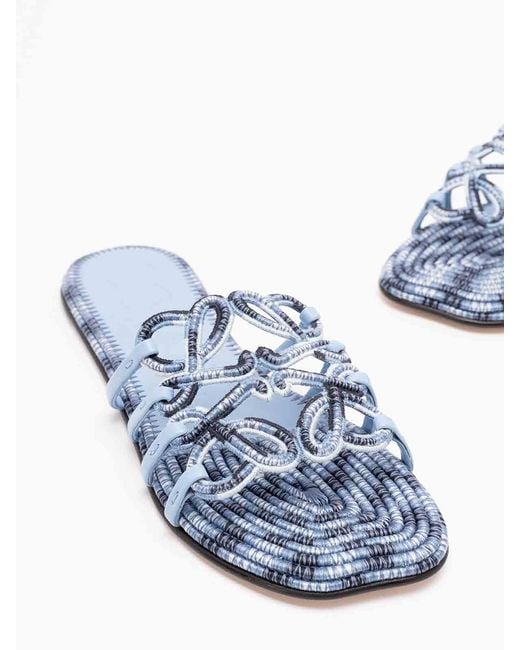 Loewe Blue Paula's Ibiza 'Petal Anagram' Slides