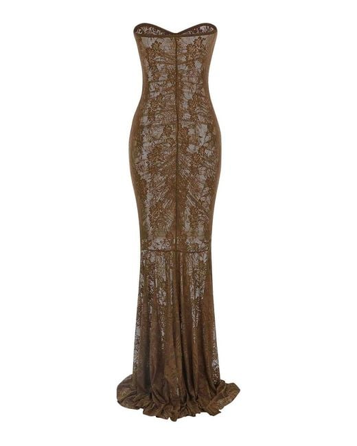 Norma Kamali Brown Mermaid Dress