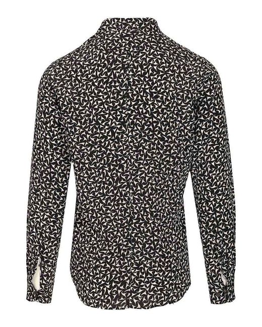 Dries Van Noten Black Silk Shirt for men