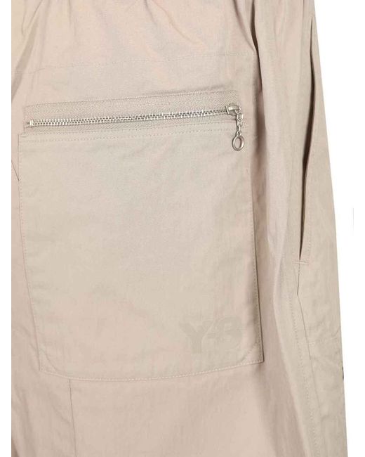 Y-3 Natural Cargo Shorts for men