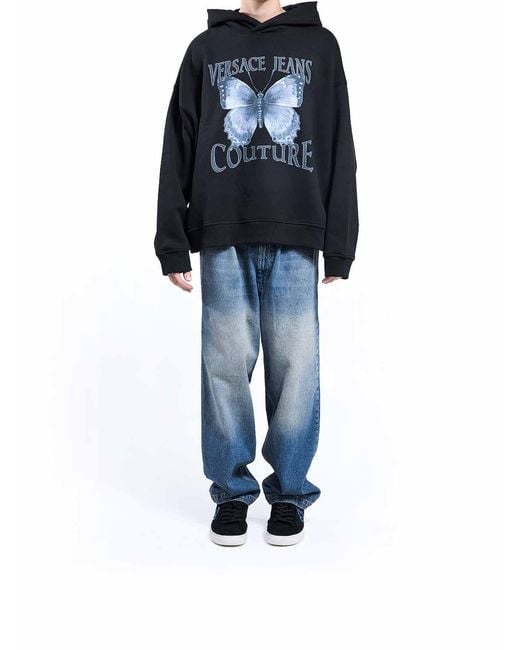 Versace Jeans Couture Blue Butterfly Hoodie for men