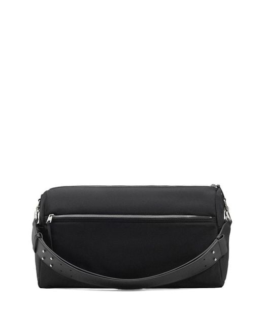 AMI Black Marcel Large Nylon Shoulder Bag