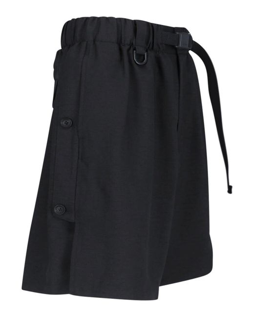 Y-3 Black Sports Shorts for men