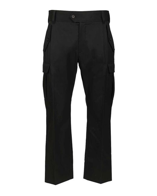 McQueen Black Cargo Pants for men